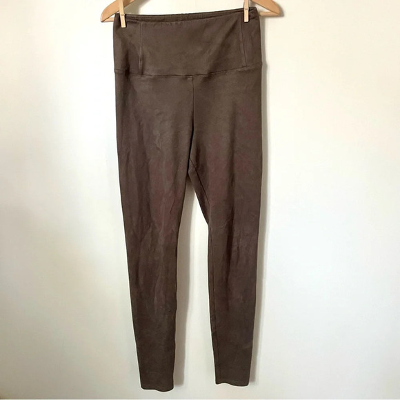Aritzia Wilfred Free Daria Pant  Vegan Suede Leggings Brown - Picture 4 of 7